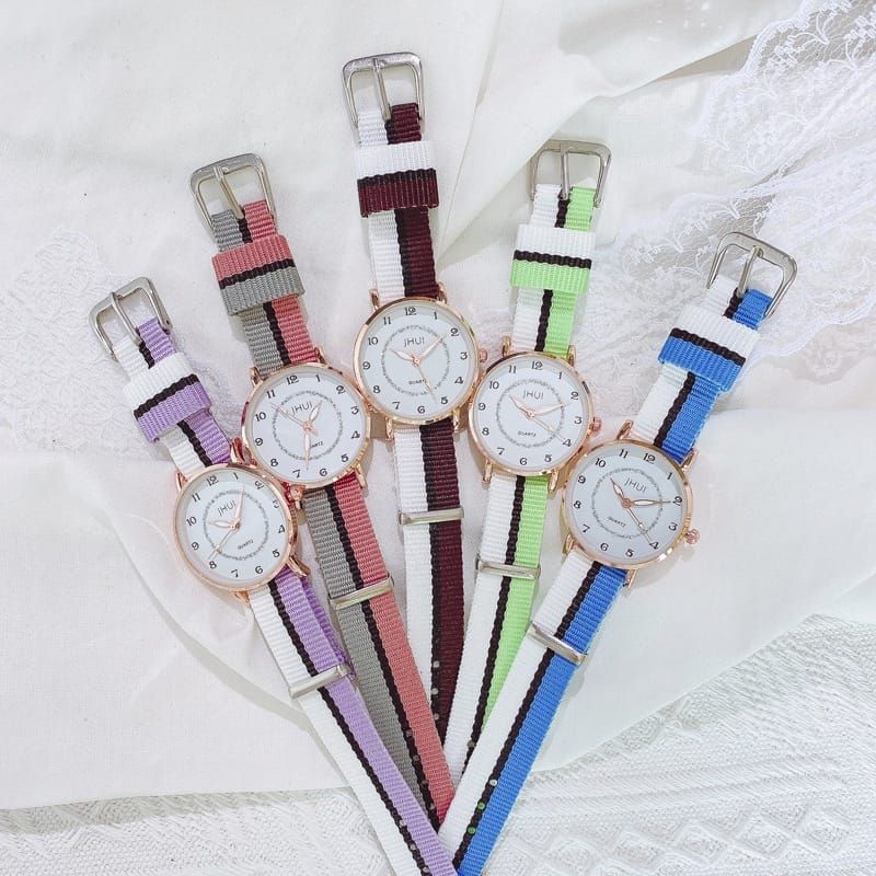 Medan Termurah Jam Tangan Analog Watch Canvas Strip Import