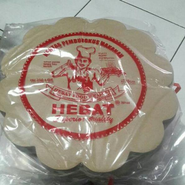 Kertas nasi bulat BESAR diameter 28cm/kertas nasi bunga BESAR  isi 250lembar/alas tatakan piring rot