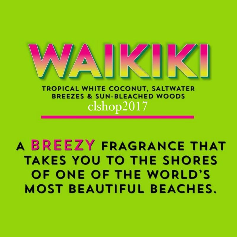 BATH &amp; BODY WORKS BBW WAIKIKI BEACH COCONUT 3-WICK SCENTED CANDLE 411g