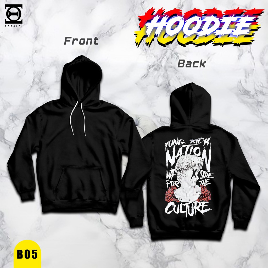 HOODIE HITAM CULTURE NATION || HOODIE HITAM PRIA || HOODIE PRIA