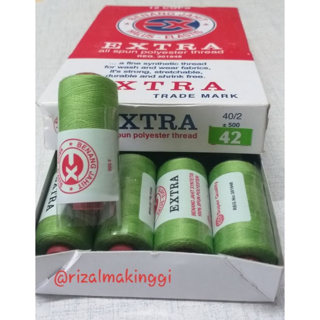 benang jahit extra hijau (42)500 yards