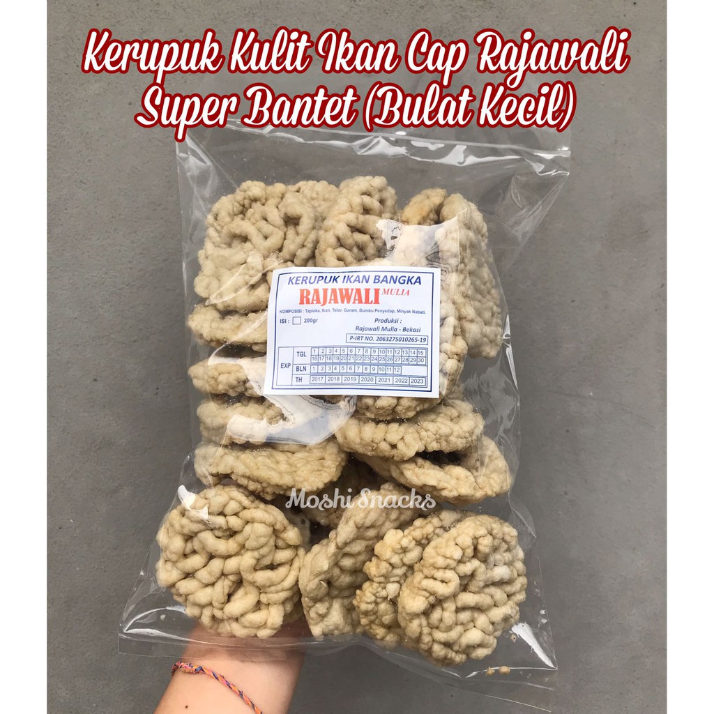 

Kerupuk Bangka Super Bantet Kulit Ikan Cap Rajawali Mulia / Krupuk Keriting Khas Bangka