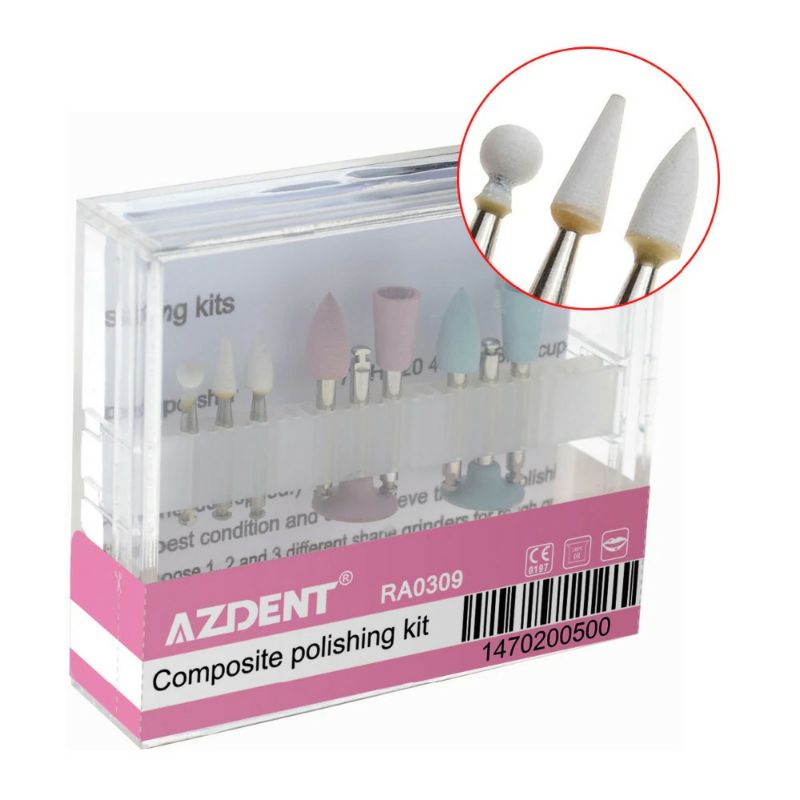 AZDENT Mata Bits Dental Composite Polishing Oral Teeth Kit-RA-0309-White