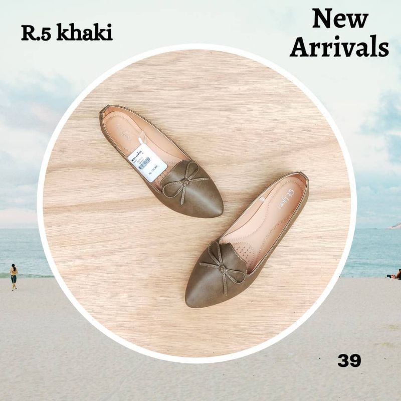 Sepatu St.yves Flat Shoes Wanita R.5 Khaki Pita New Keren
