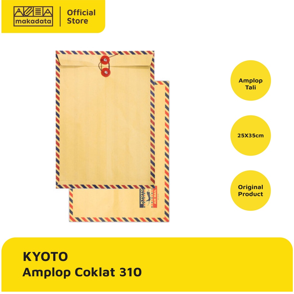 ENVELOPE / AMPLOP COKLAT AIRMAIL KYOTO TALI 310 MURAH