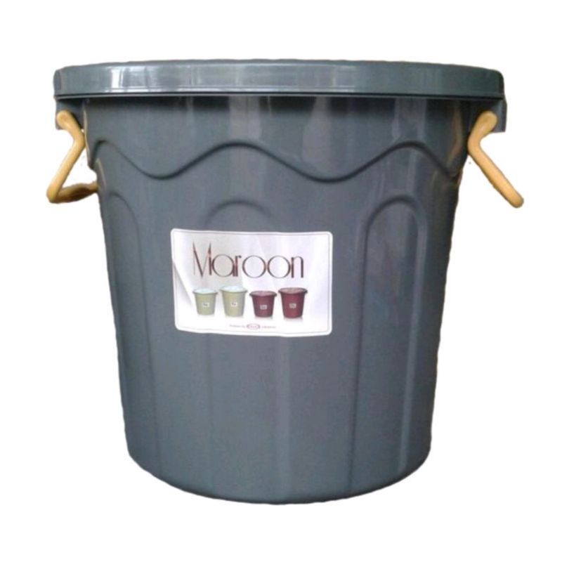 Ember/ Ember Tutup Maroon Plastik /Ember Plastik Abu Tutup