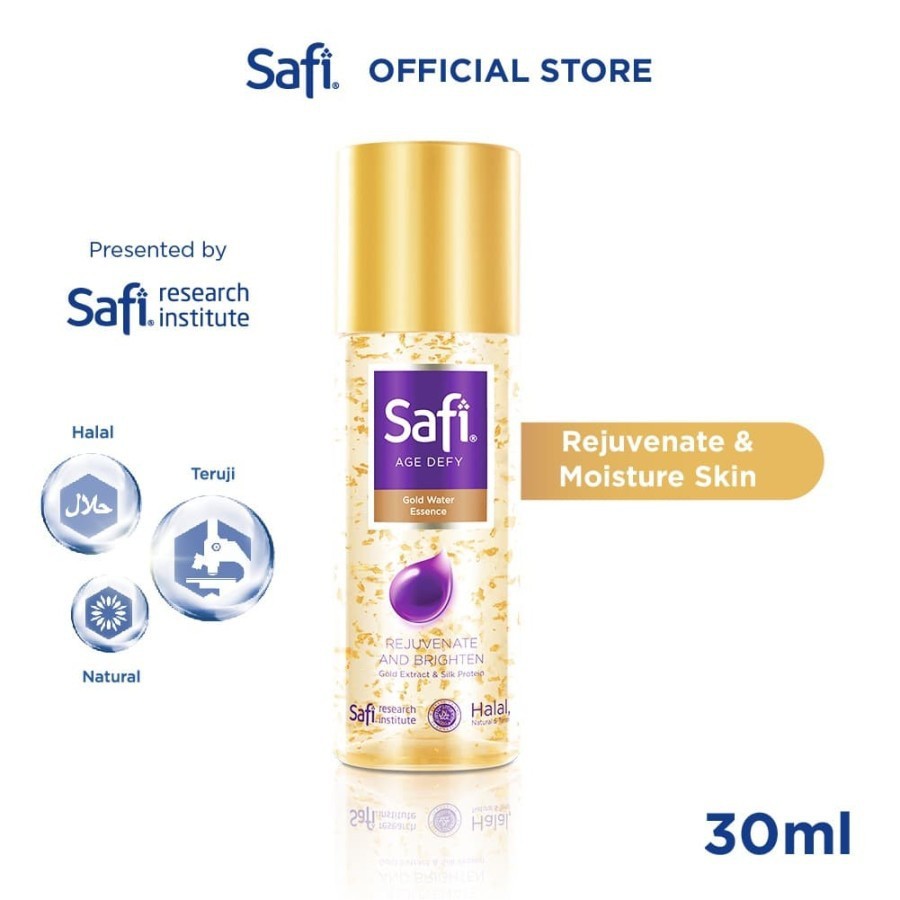 safi Age Defy Gold Water Essence 100ml / 30ml toner wajah perawatan