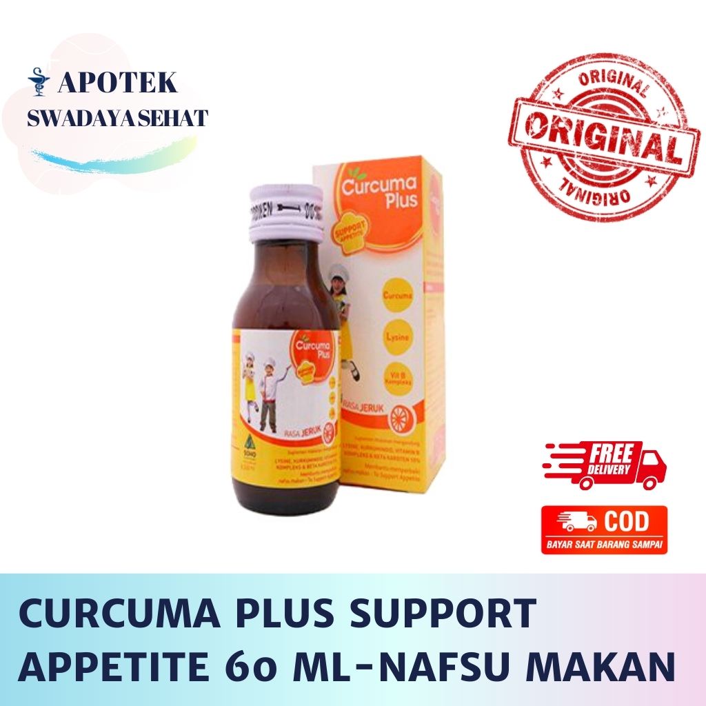 CURCUMA PLUS Support Appetite Syrup 60 ML Rasa Jeruk - Sirup Penambah Nafsu Makan Anak