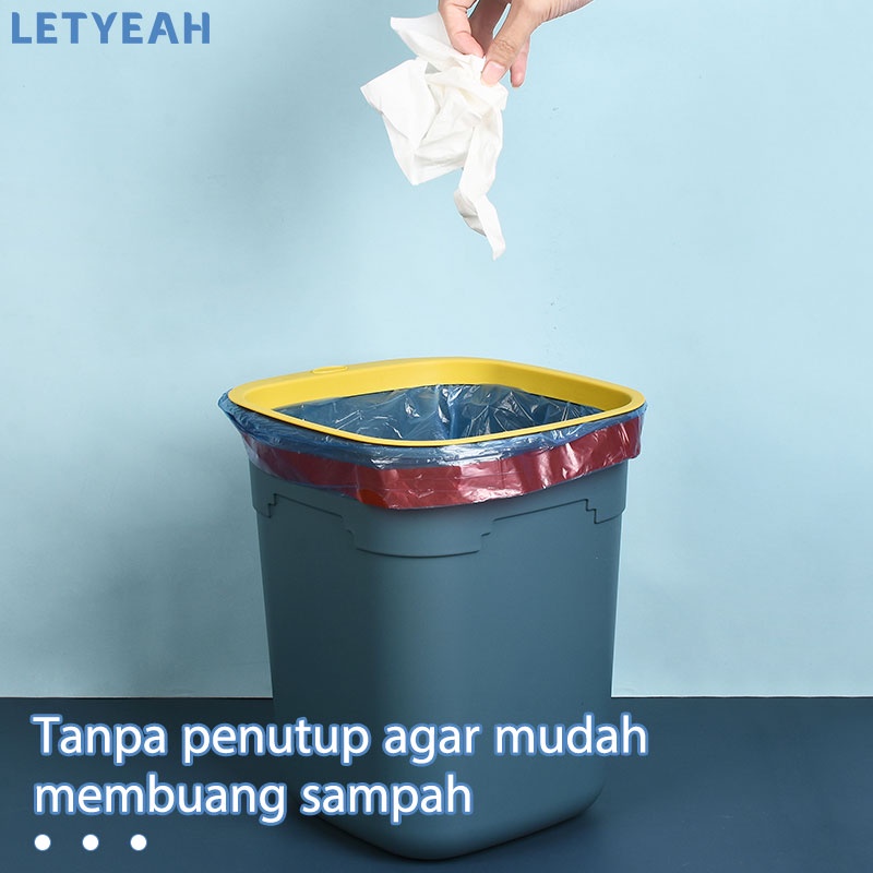 letyeah Tempat sampah minimalis aesthetic / tong sampah ruang tamu kotak sampah dapur trash bin / gratis 1 roll kantong sampah