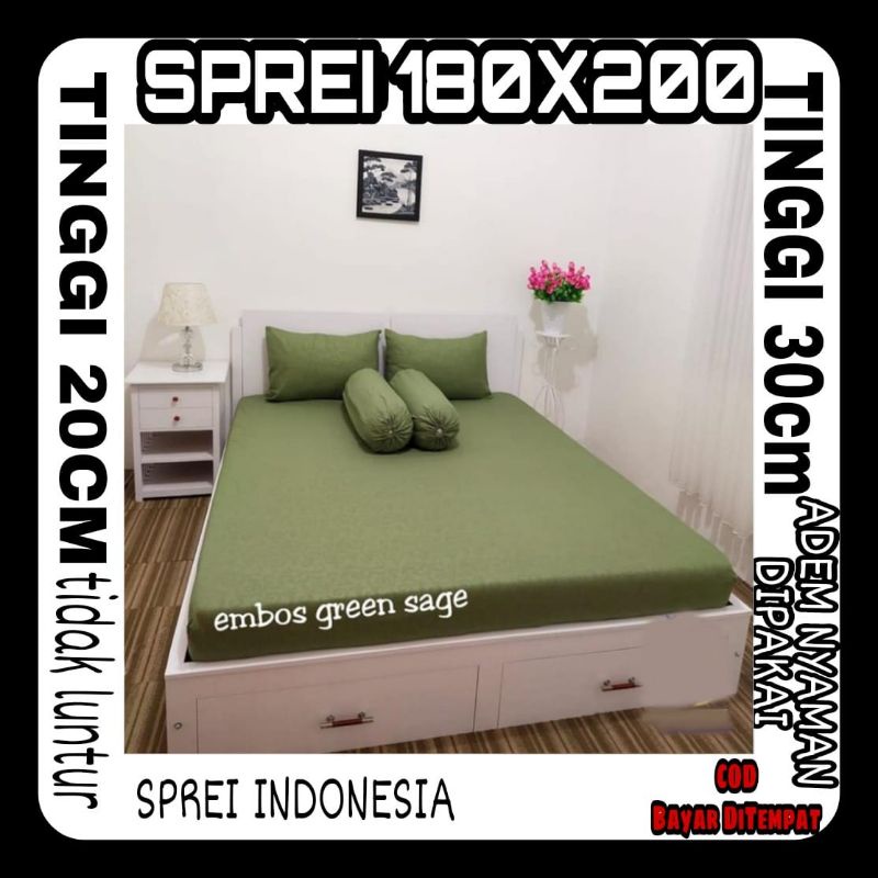 SPREI HOMEMADE MURAH ADEM TIDAK LUNTUR TINGGI 20 DAN 30 180X200