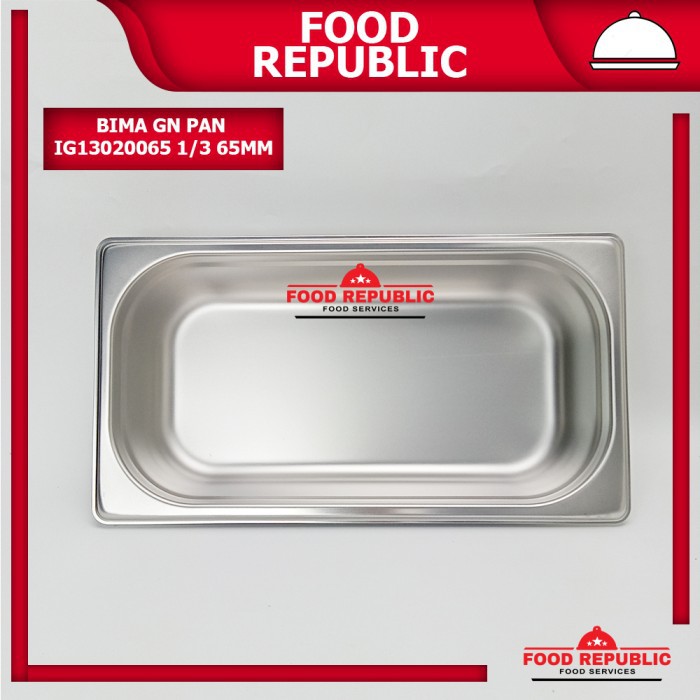 BIMA GASTRONOM FOOD PAN UKURAN 1/3 65mm - WADAH PRASMANAN STAINLESS