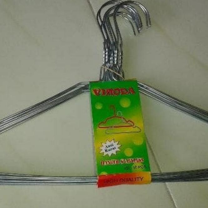 Gantungan Baju , Gantungan Baju kawat , Hanger Baju Laundry 10 pcs