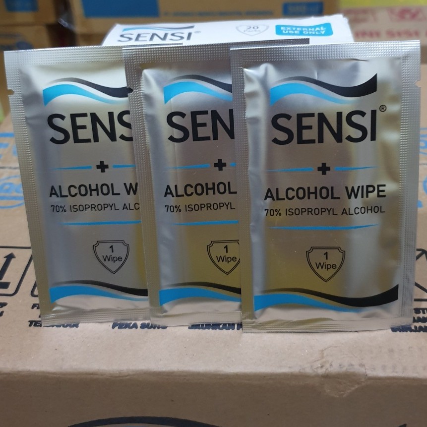 ECERAN - Sensi Alcohol Wipes 70% Isopropyl Alcohol / Tisu Alkohol Besar