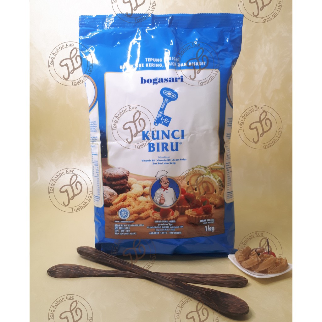 

Bogasari Tepung Terigu Kunci Biru Protein Rendah (1 Kg)