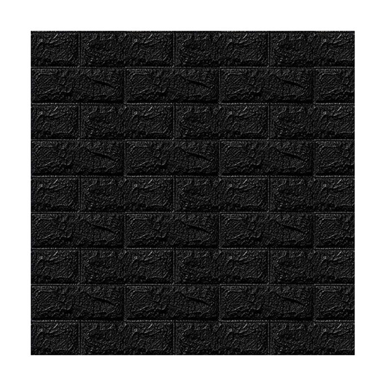 [COD] Wallpaper Dinding Wallpaper 3D Walpaper Foam Motif Batu Bata Good Quality Pabrik 70x77CM Ketebalan Sebenarnya 6MM-HITAM 70*77CM