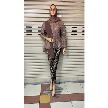 Fanstore Set Kebaya Slendang Tulle Mutiata Baju Kondangan Wanita