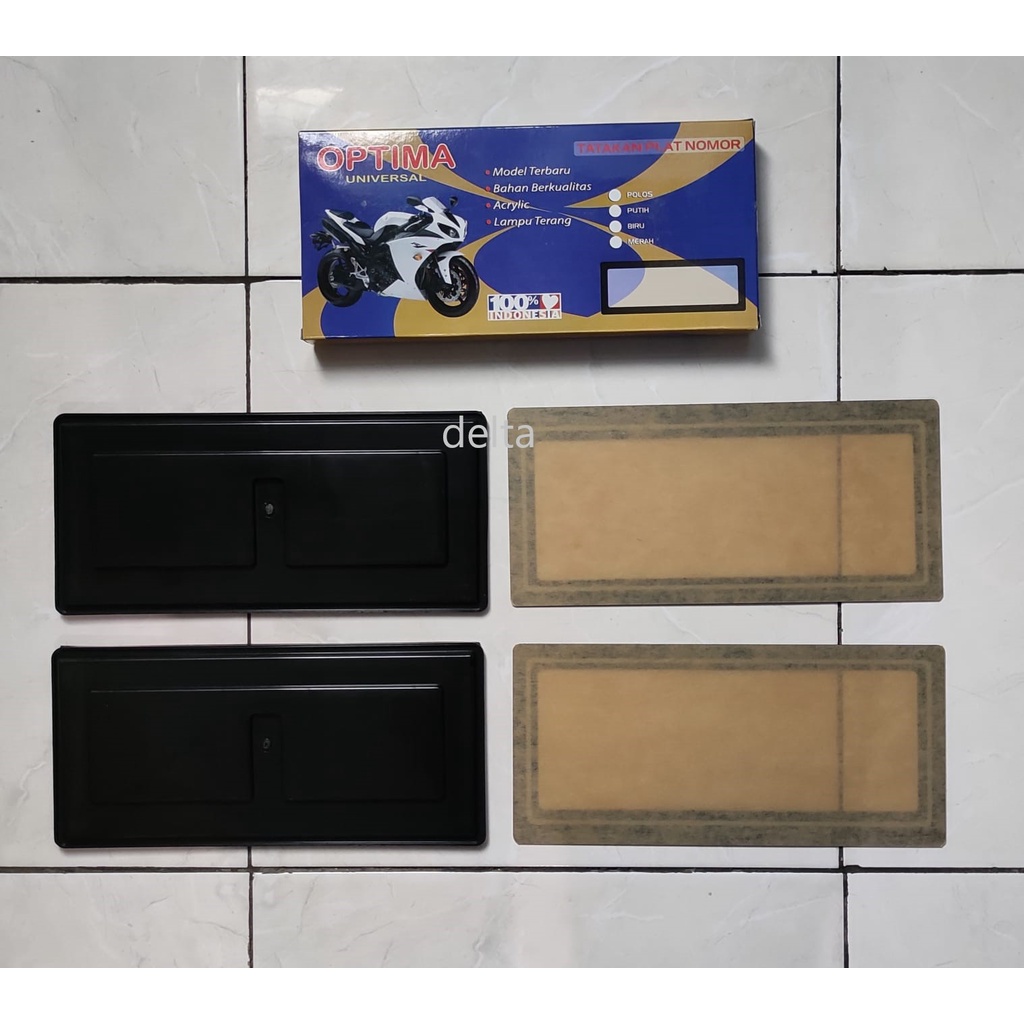 Tatakan Plat Nomor Akrilik Sepeda MOTOR 2pcs