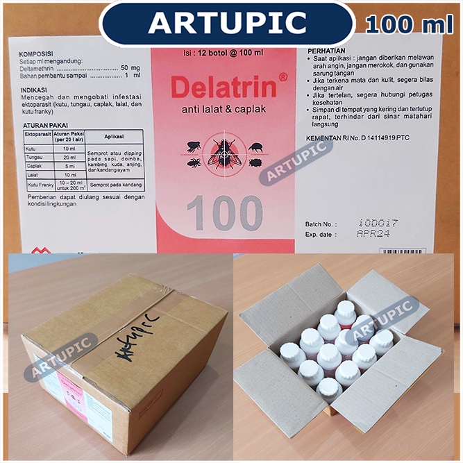 Delatrin 100 ml Obat Anti Parasit Serangga Penggangu Hewan Medion Artupic