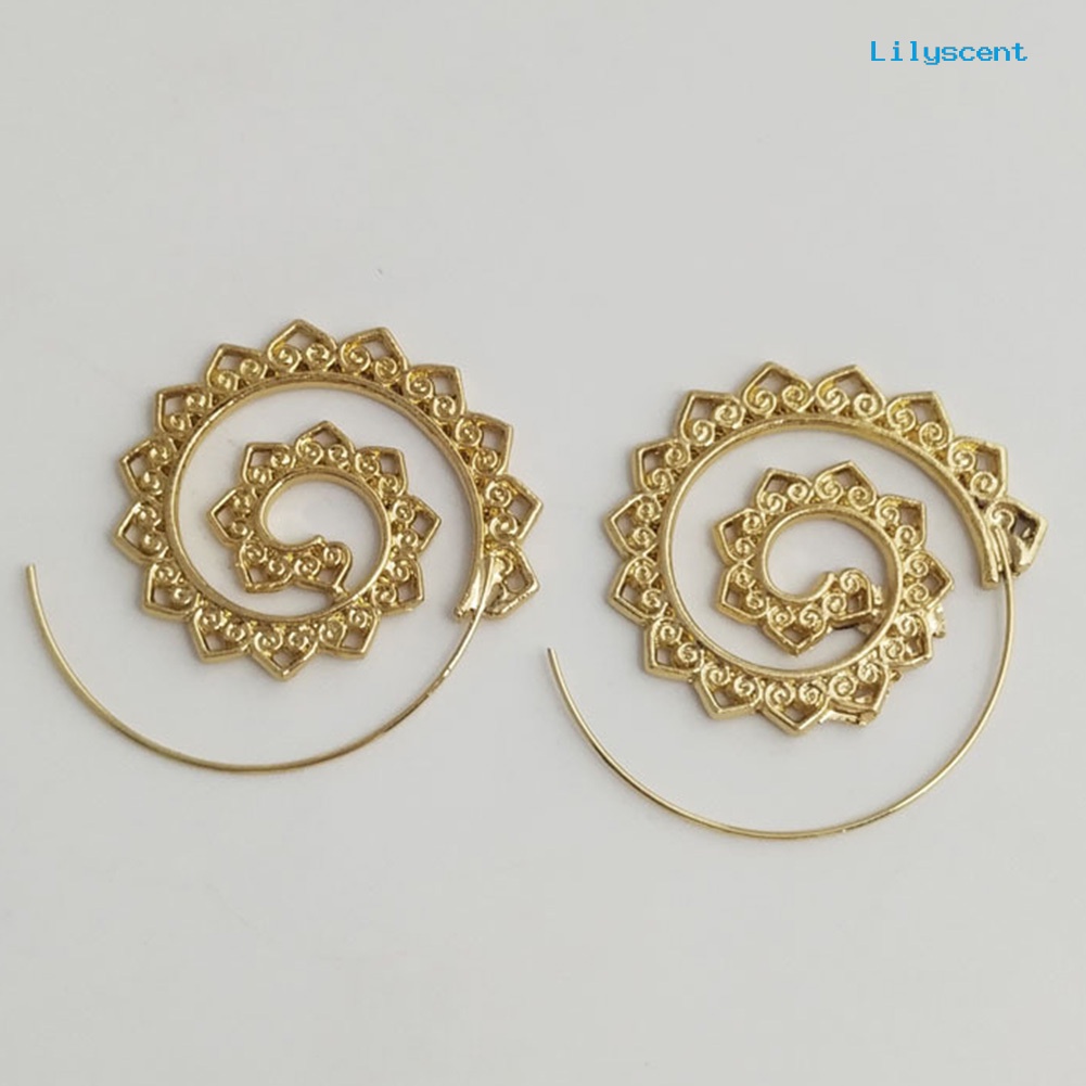 Anting Tindik Bentuk Bulat Spiral Hati Untuk Wanita