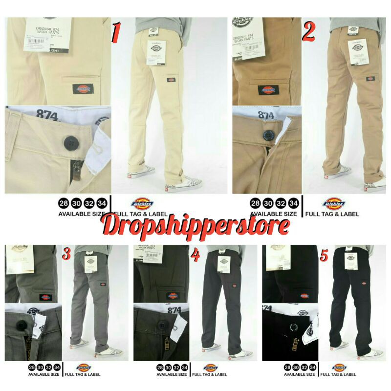 Celana panjang pria casual cino poket dickies