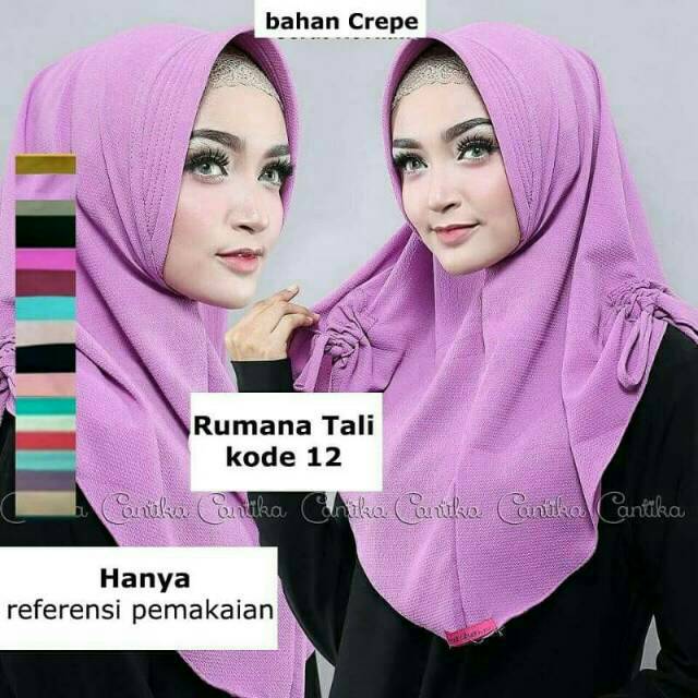 Hijab Jilbab Kerudung Khimar Bergo Instan Rumana Kerut Samping Murah
