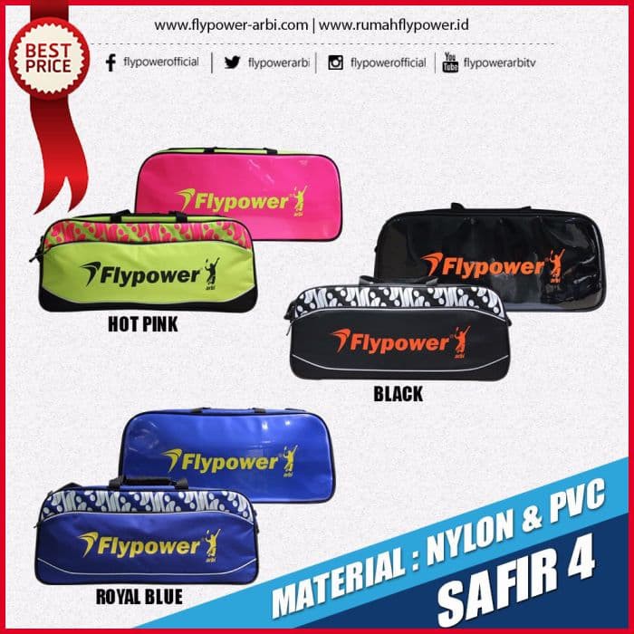 Tas bulutangkis badminton flypower Safir 4