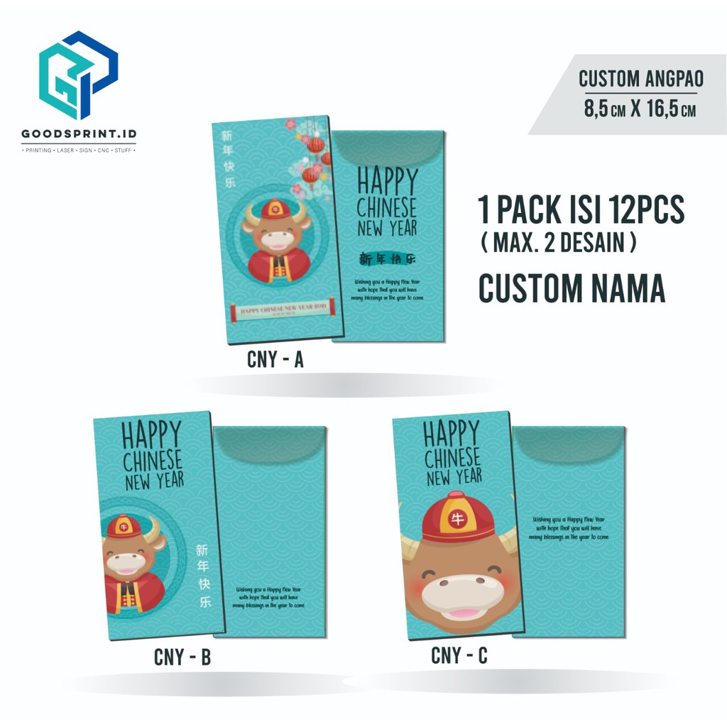 

CUSTOM ANGPAO PREMIUM TAHUN BARU CHINA SINCIAH MOTIF KARAKTER LUCU BAHAN TEBAL GLOSSY / GLITTER
