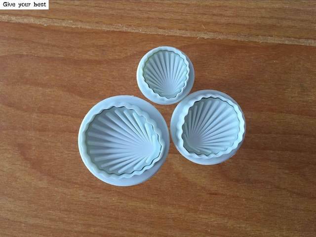 Plunger Cutter Shell Cetakan Fondant Cookies Cutter Kerang