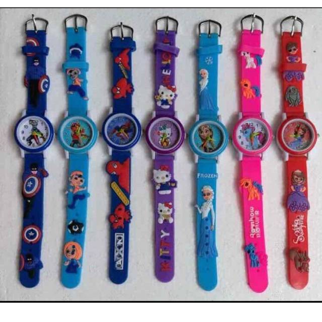 Jam tangan anak karakter murah/ jam tangan karakter cewek / jam tangan karakter cowok
