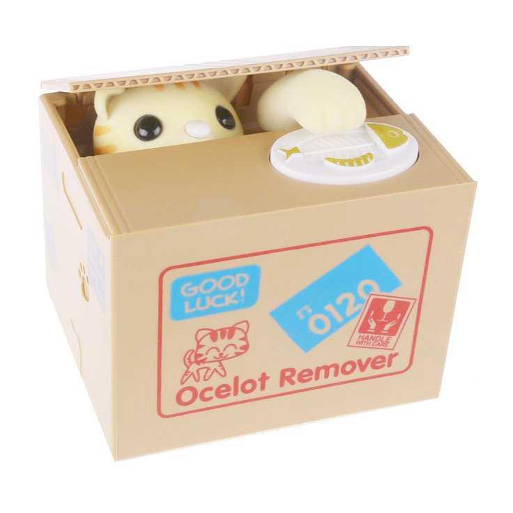 Ocelot Remover Celengan Kucing Lucu Steal Money Cat Piggy Bank