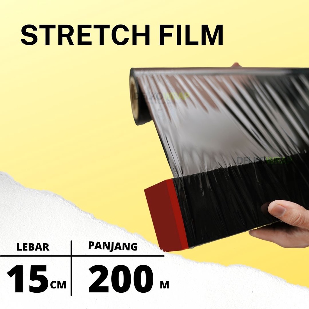 

PLASTIK WRAP WRAPPING - STRETCH FILM HITAM 15X200