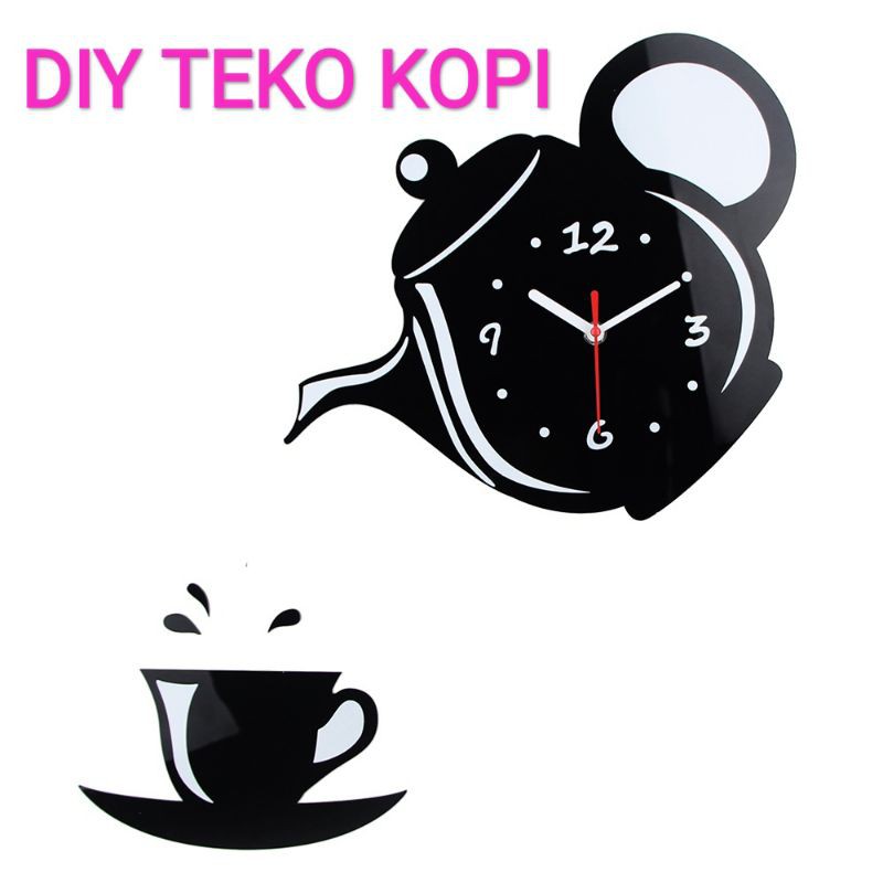 Jam Dinding DIY Unik Quartz Wall Clock Creative Dekorasi Interior-DIY TEKO KOPI