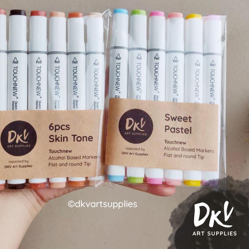 

[Terlaris Today] Touchfive Touchnew Twin Marker Spidol 6 Warna Kulit Skin / Pastel / Earth / Blue / Grey Colors