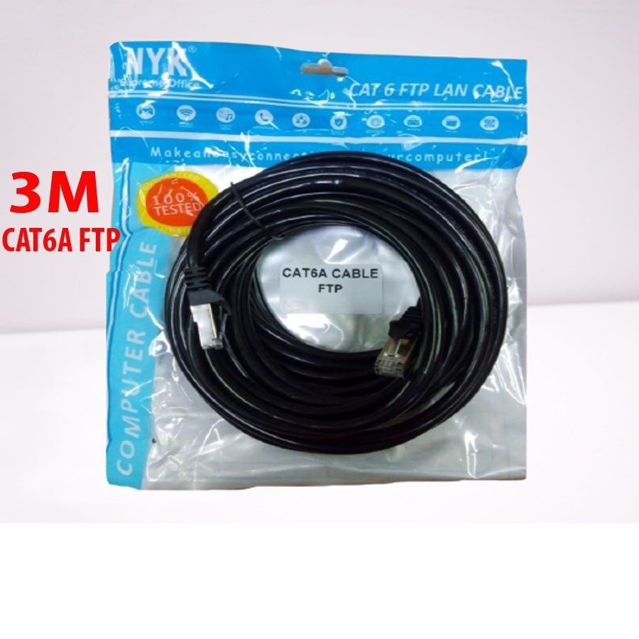 NYK Kabel Lan FTP Cat6A 3M Internet Ethernet Cable