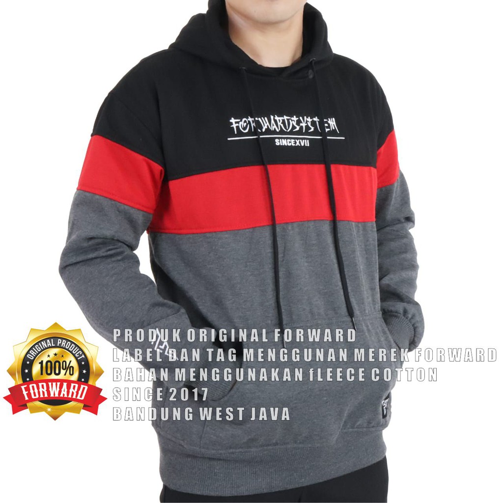 Jaket sweater hoodie pria forward system