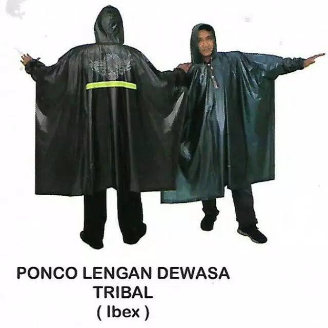 Jas Hujan Ibex Tribal / Ponco Lengan Tribal / Jas Hujan Tatto Jas Hujan Jumbo Komunitas Bikers motif