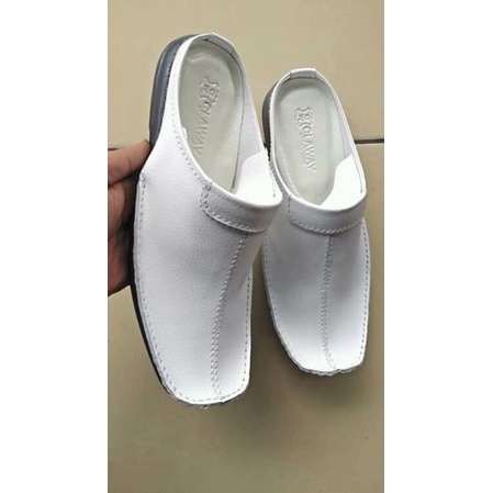 Sepatu sandal kulit pria asli terompah Bakiak selop kelom pria dewasa cowok original kulit asli berkualitas murah terbaru tready