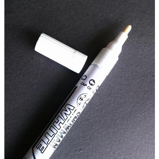 

\"\"\"\] Snowman White Paint Marker Fine Tip / Spidol Putih