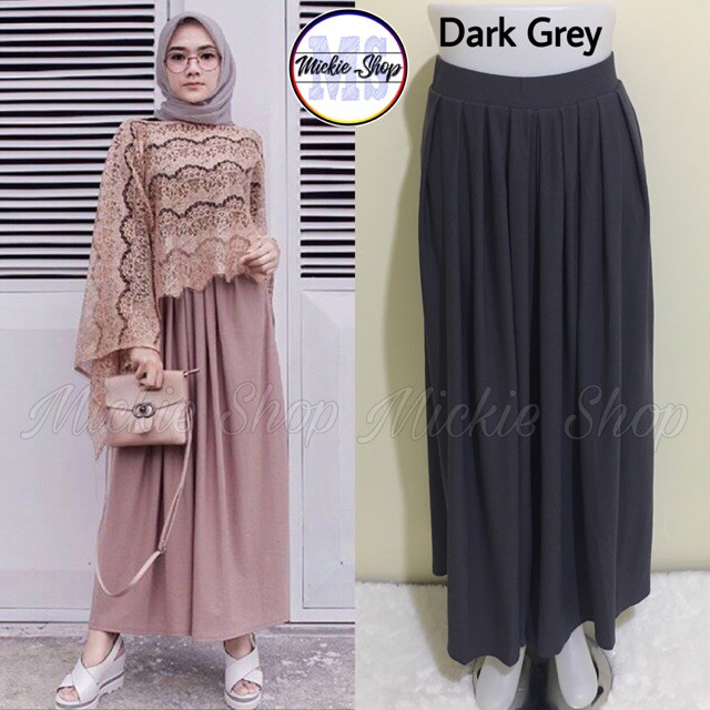 Celana Kulot Rok Premium Import  Kulot Rempel  Skirt Cullotes  Kulot L