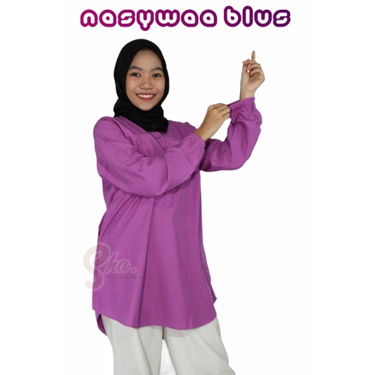 SHA. | Nasywaa Blus | Blus Wanita | Atasan Wanita Muslim | Blus Polos | Blus Premium | Pakaian Musli