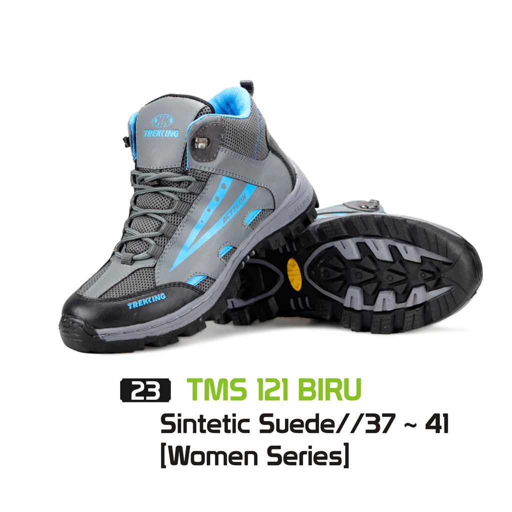 sepatu gunung wanita / sepatu trekking tms 121 biru