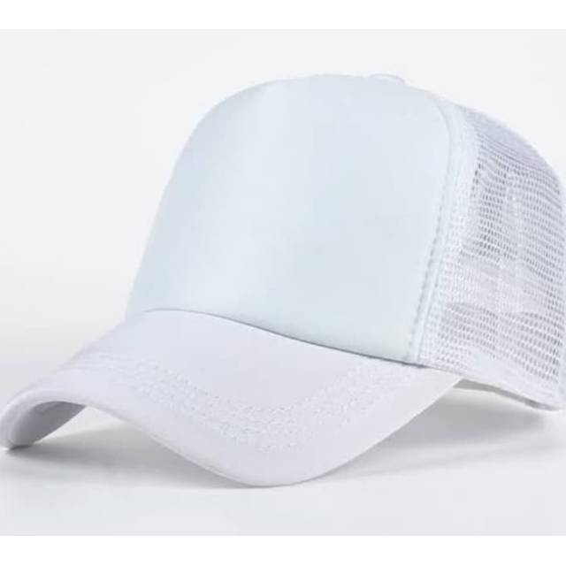 topi jaring polos putih