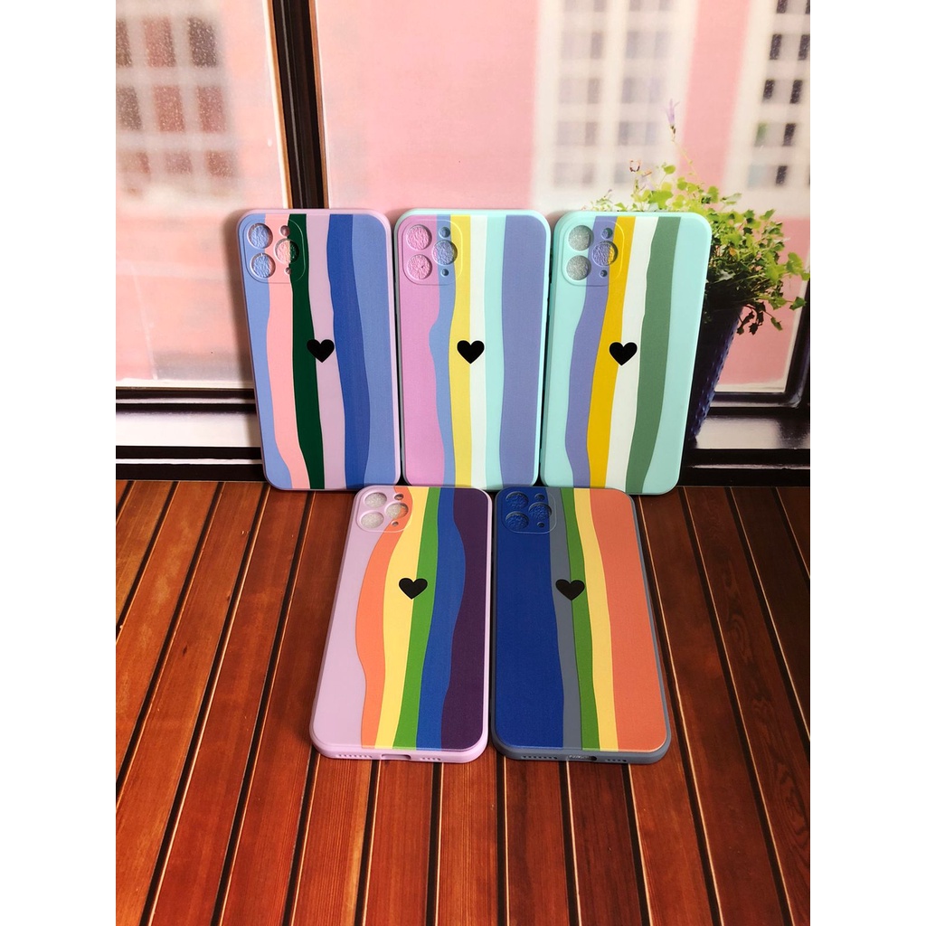 CASE MOTIF IPHONE 11 PRO MAX SOFT CASE MOTIF RAINBOW FOR IPHONE 11 PROMAX