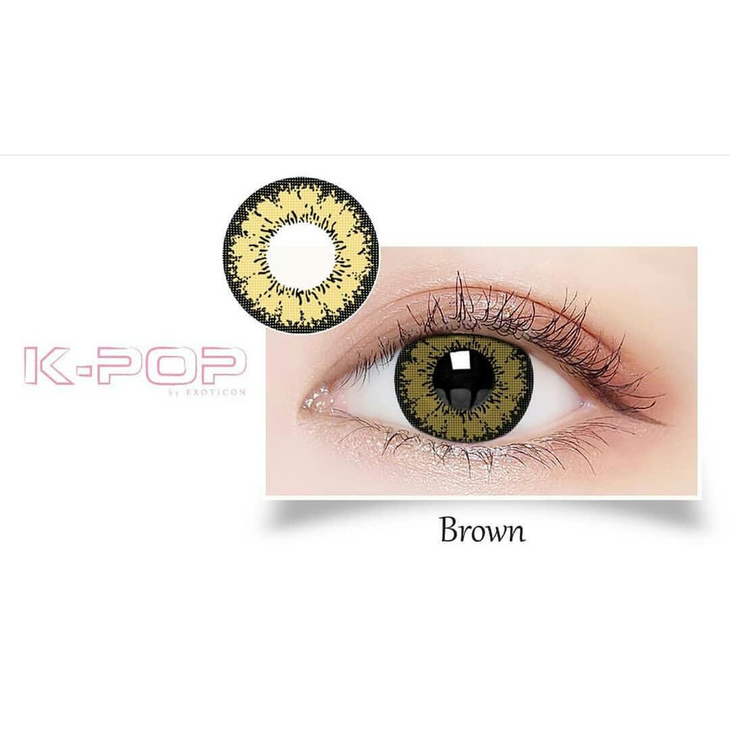 SOFTLENS X2 K-POP KPOP BIG EYES MINUS (GREY &amp; BROWN)