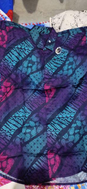 Bswart Batik Hrb026 Kenongo Hem Pendek Padi Pekalongan M L Xl Batik Pria Murah Modern Grosir Batik