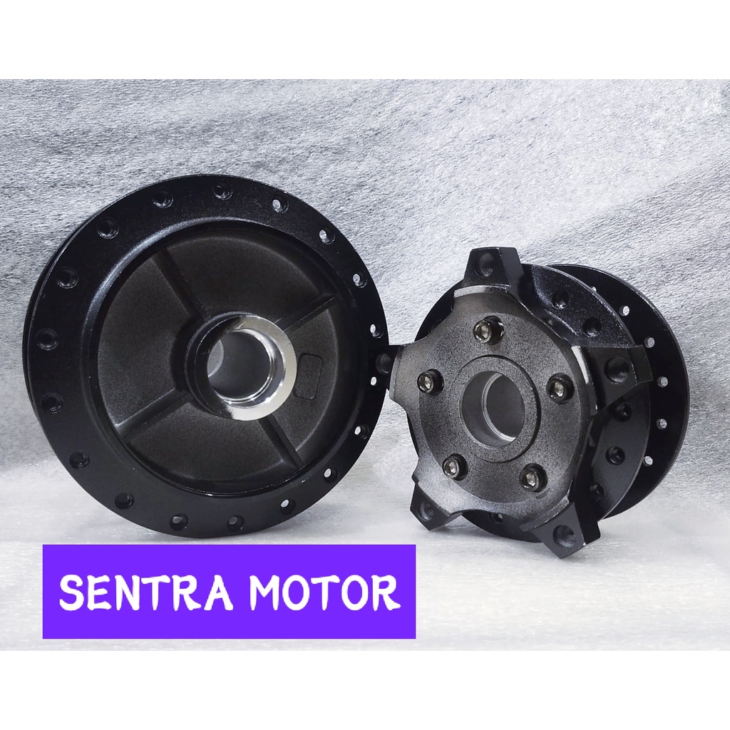 Tromol Variasi MX King Satu Set Warna Hitam Tromol MX King Depan Belakang Warna Hitam