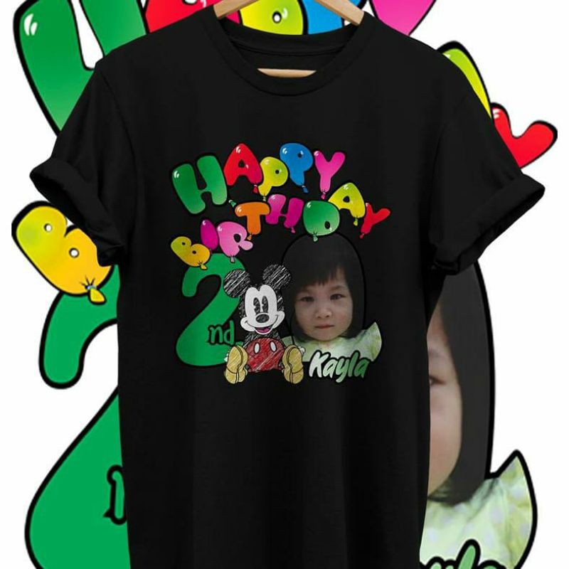 KAOS ULANG TAHUN ANAK FREE CUSTOM - BAJU Ulang Tahun Custom
