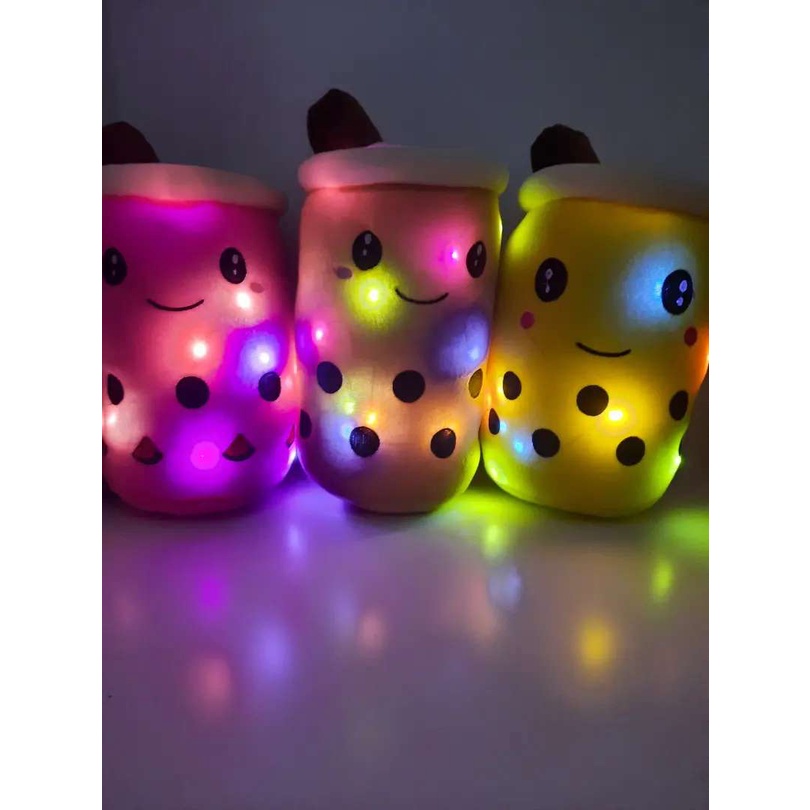 [100% ORIGINAL] BONEKA BOBA LAMPU LED VIRAL BROWN SUGAR BUBBLE MILK TEA DOLL