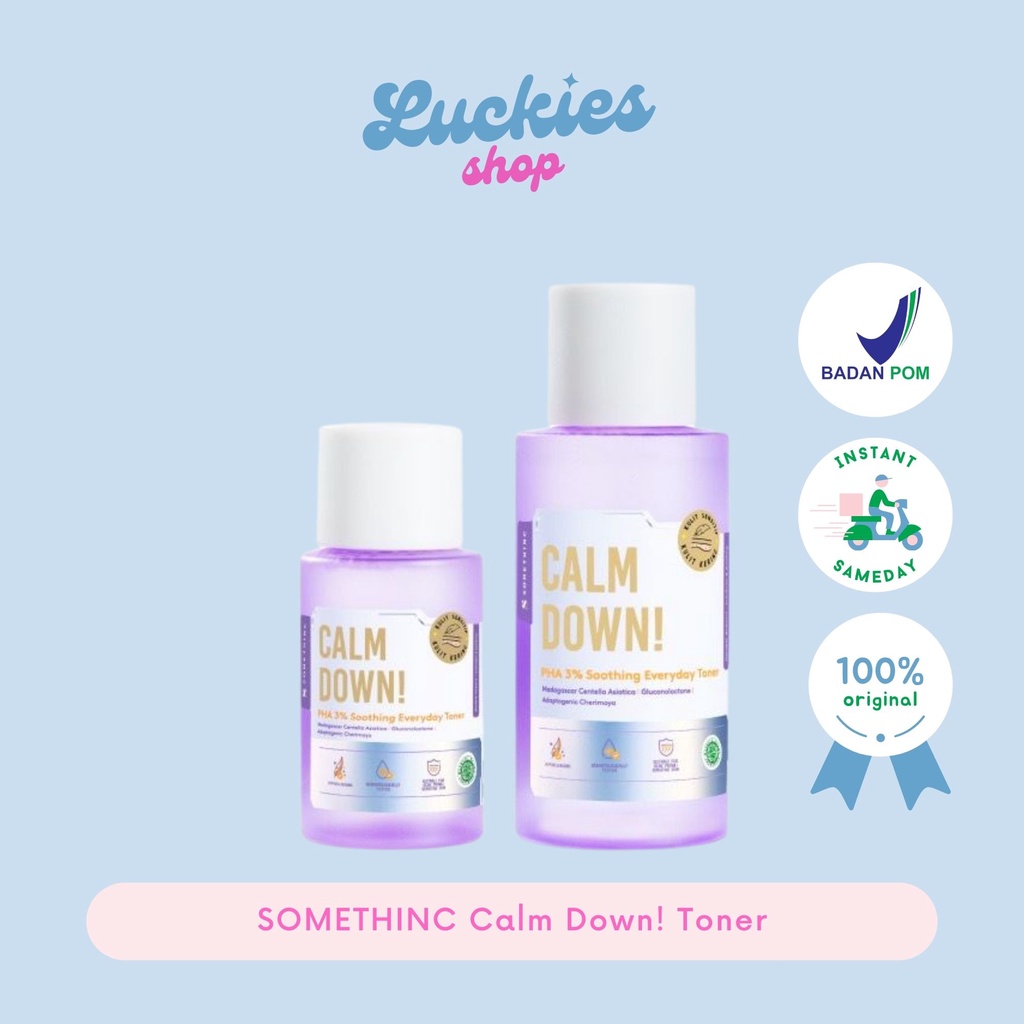 BPOM SOMETHINC Calm Down! PHA 3% Everyday Toner Menenangkan &amp; Mencerahkan Kulit