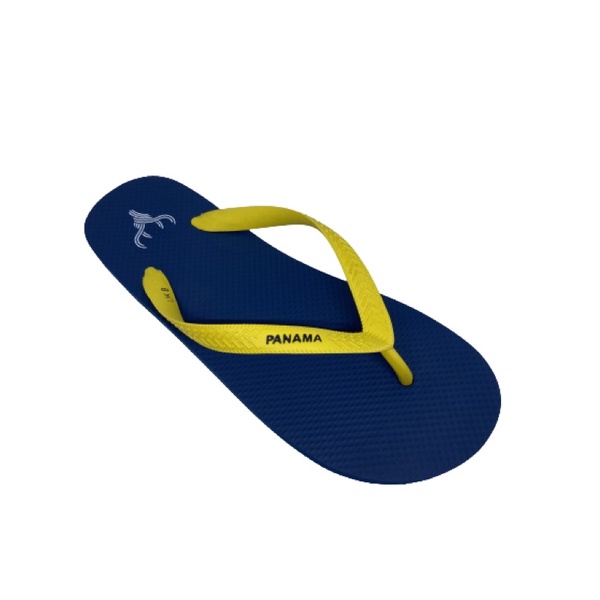 sandal Panama Basic pria navy yellow / sandal jepit cowok sandal jepit pria sandal karet